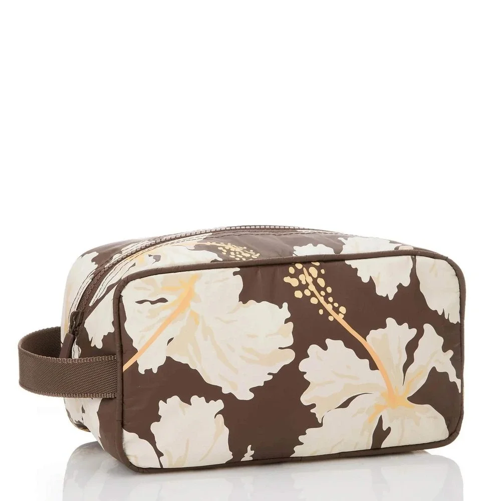 Aloha Collection Tahaa Dopp Kit Coconut Floral Splash-Proof Travel Bag